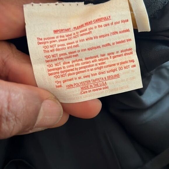 Vintage Alyce Designs black sequin dress size 10 - Picture 8 of 11